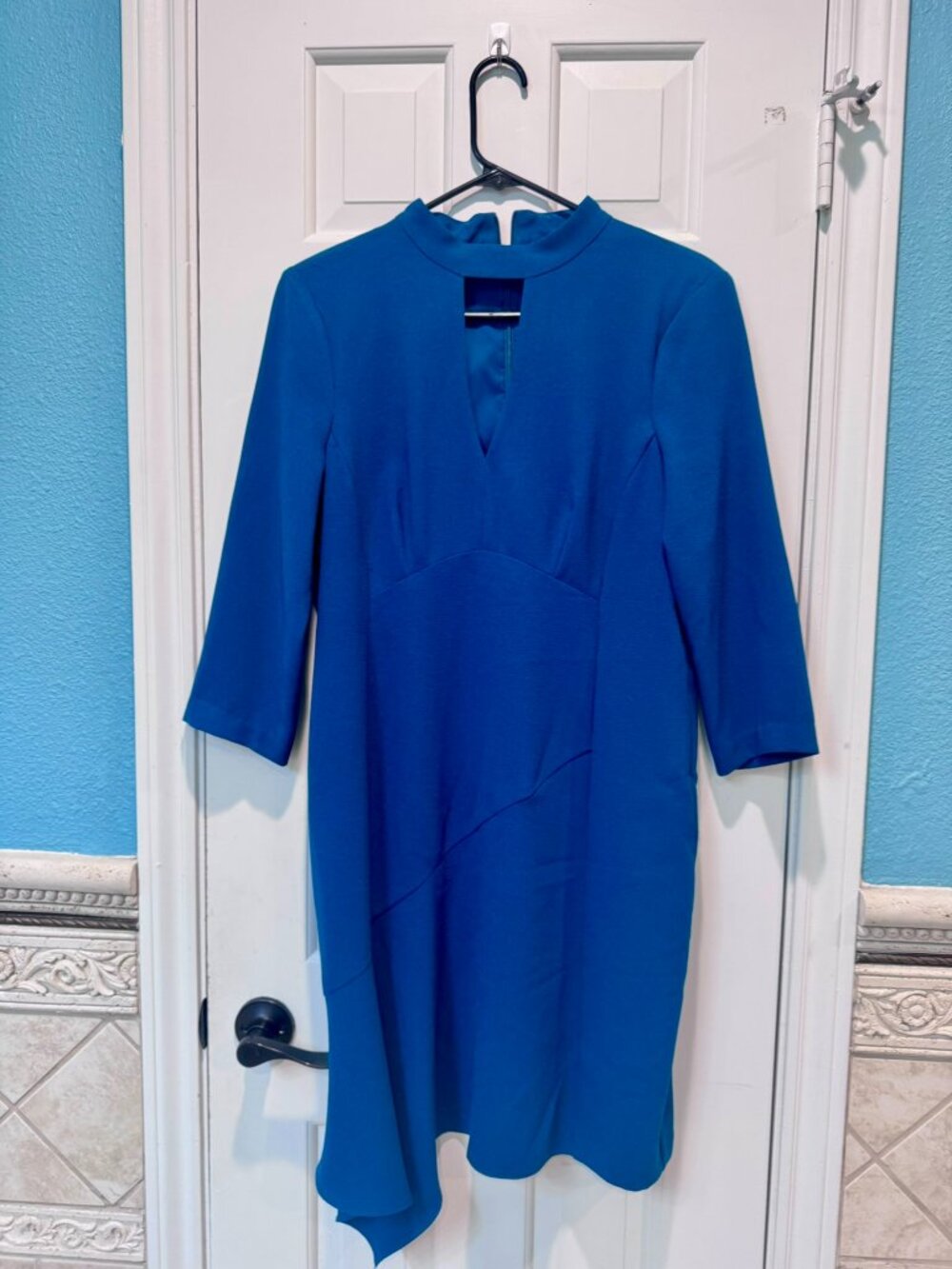 Nanette Lepore Teal Asymmetrical Hem Dress